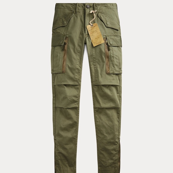 RRL Double RL Stretch Skinny Cargo Pant Olive 31 Womens NWT - Picture 1 of 6